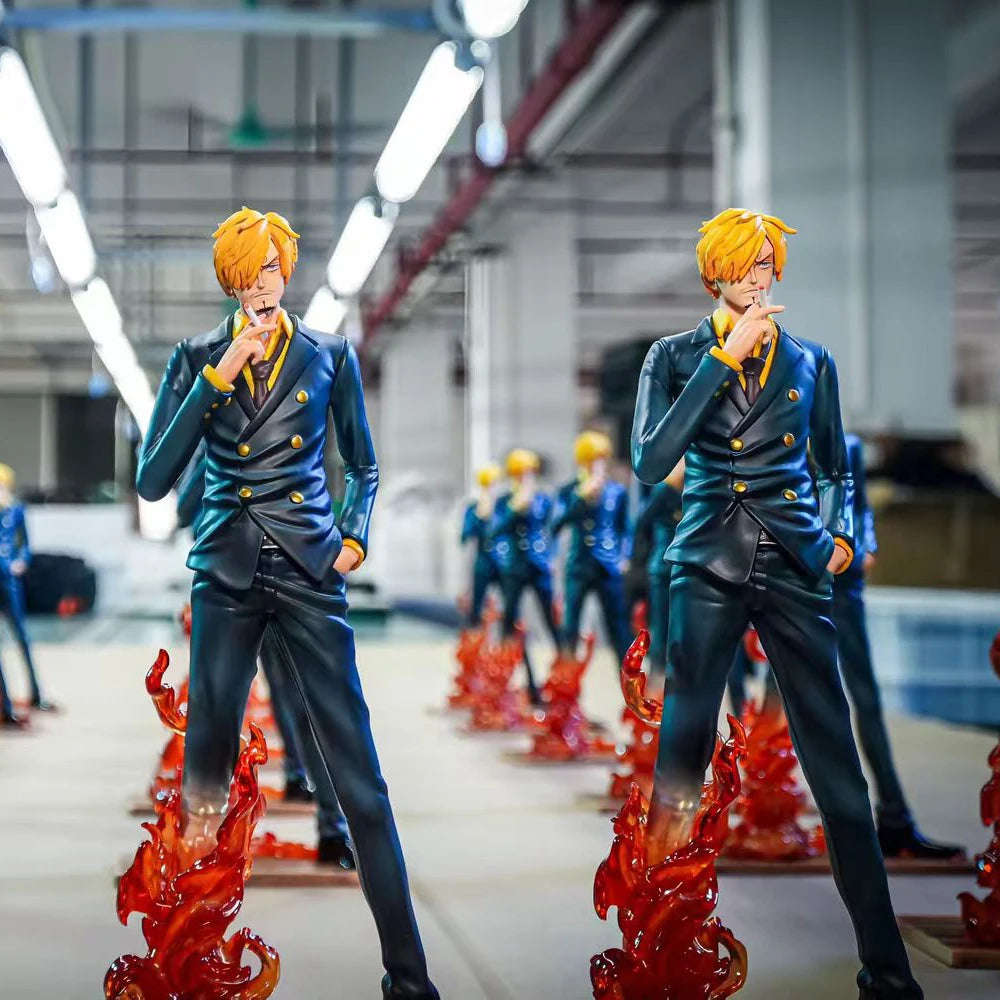 JT Sanji Anime One Piece Sanji Action Figure Devil Windleg Sanji 24cm/9.4in Pvc Statue Collection Ornament Toys Birthday Gifts