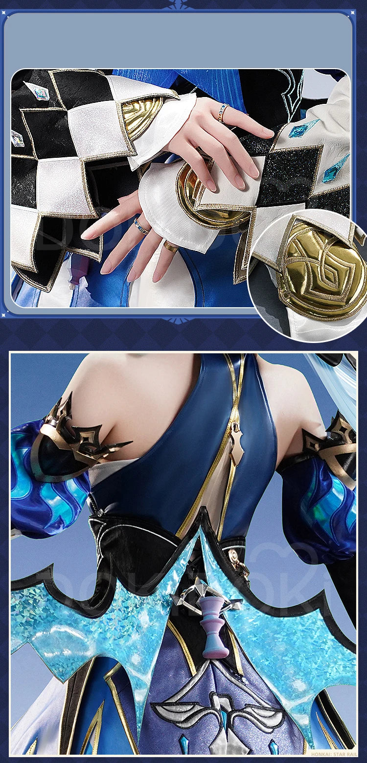 Cerydra Cosplay Costume Game Honkai: Star Rail【S-2XL】DokiDoki-SR HSR Women Halloween Dress Cosplay Cerydra Wings Wig Plus Size