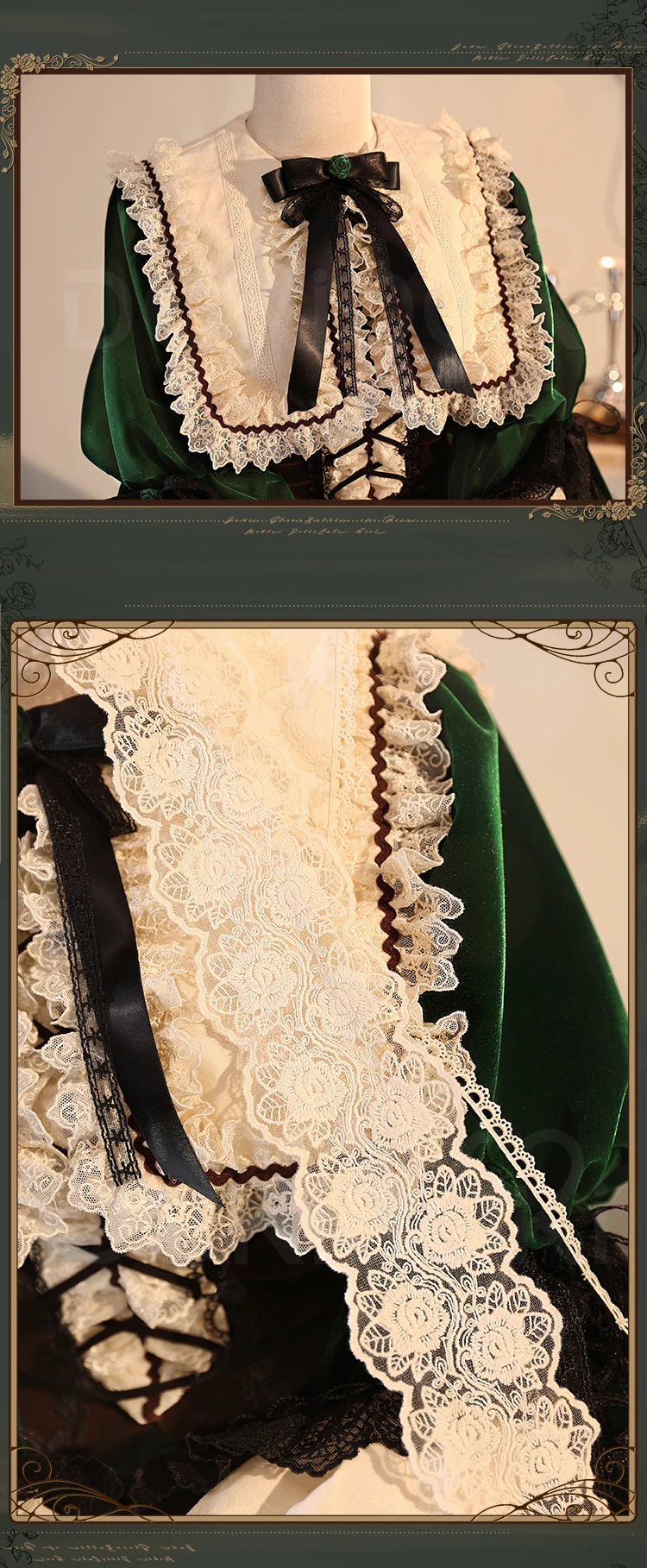 Suiseiseki Cosplay Costume Anime Rozen Maiden Cosplay DokiDoki-R Suiseiseki Cosplay Wig Women Long Green Dress Costume