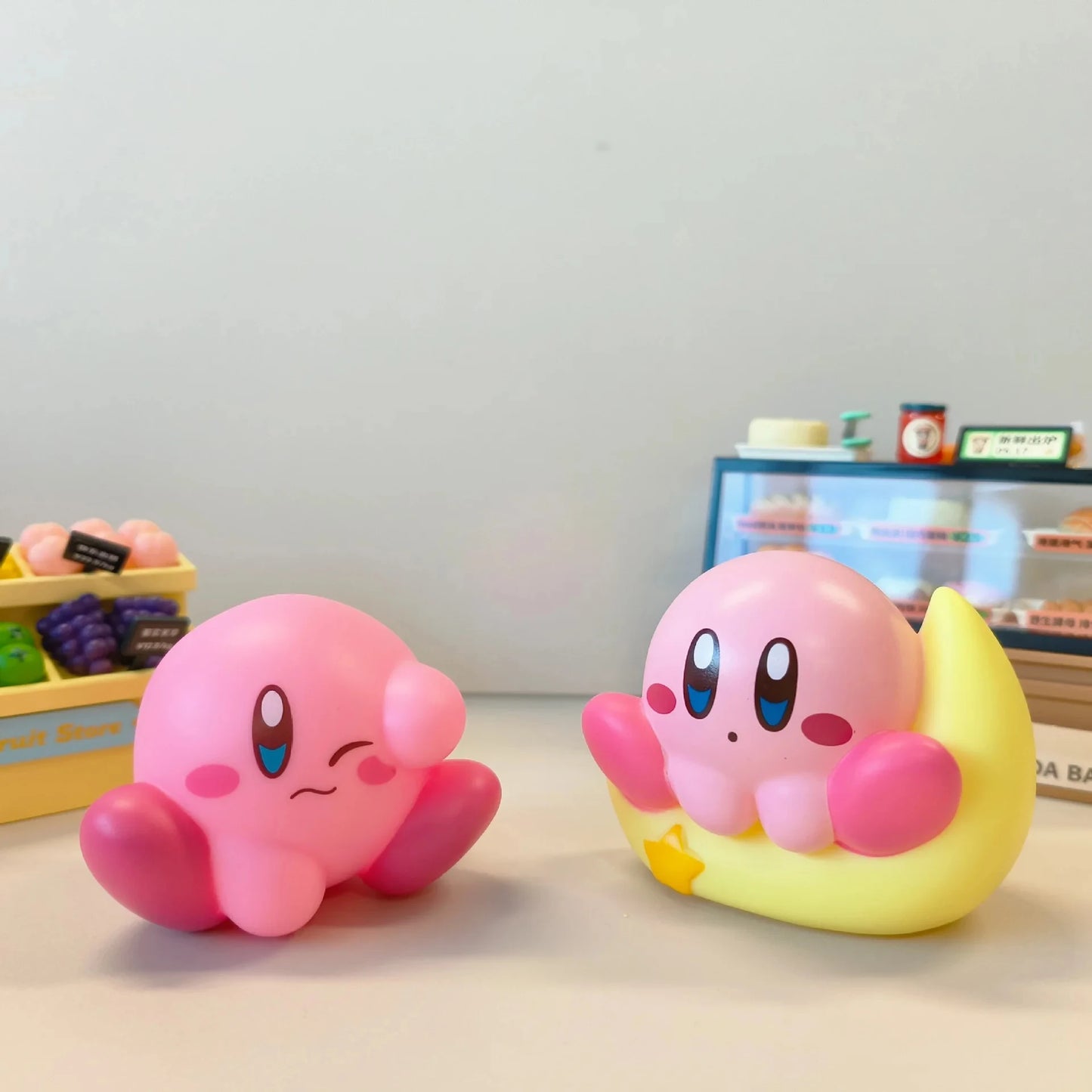 8Pcs/Set Games Star Kirby Anime Figure  Cute Cartoon Pink Kirby Mini Figure Decorative Collection Toy For Children's Gifts