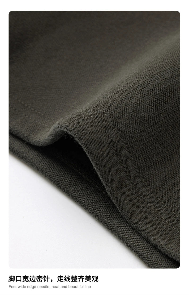 ZODF Trendy 2025 Autumn Winter Men Warm Soft Fleece Shorts Unisex Casual Hip Hop 345gsm Solid Shorts Brand Bottoms HY1173