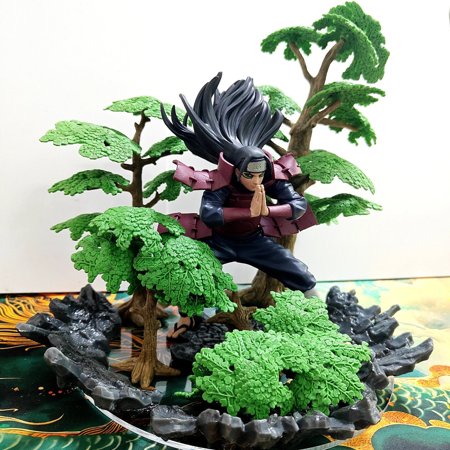 Anime Naruto Shippuden Vibration Stars Senju Hashirama Mokuton Jukai Kajin Deep Forest Emergence Action Figure Toys PVC Model