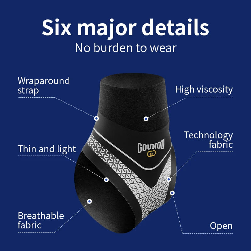 The Codex Adjustable Ankle Support Sleeve 1pc Elastic Breathable Anti-Spinning Pressure Pad for Fitness Sports Safety