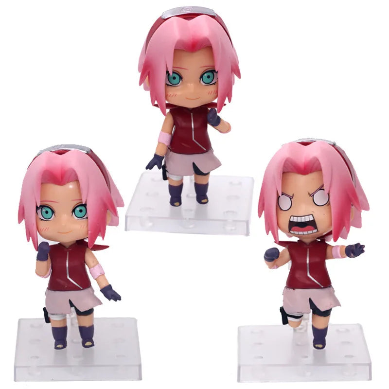 11cm 3Pcs/Set Naruto Anime Action Figure Uchiha Itachi Kakashi Cartoon Toys Itachi Akatsuki Collectible Ornament For Child Gifts