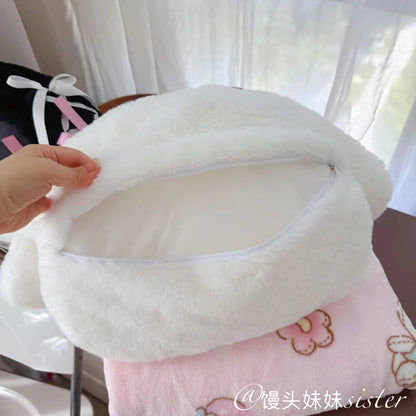 Sanrio Lolita My Melody Headrest Back Cushion Car Seat Belt Cover Stuffed Anime Kuromi Cuddly Pillow Plushies Xmas Gifts Girl