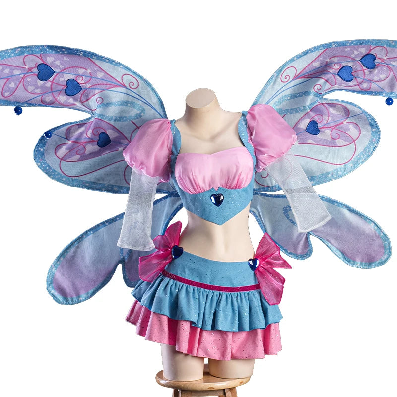 LAST BATCH UWOWO Bloomm S4 Anime Cosplay Costume Big Fairy Wings Cosplay Princes Costume Outfit Butterfly Halloween Costumes