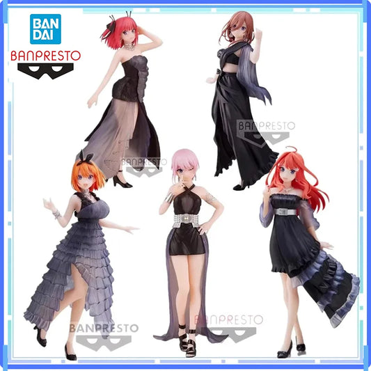 Bandai Original Banpresto The Quintessential Quintuplets Kyunties Nakano Ichika Nino Evening Dress Action Figure Model toys gift
