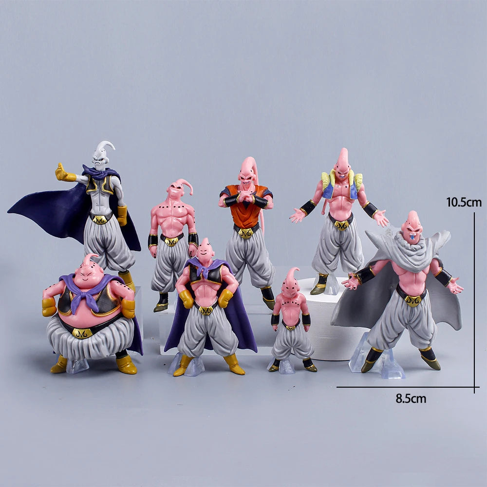8pcs Dragon Ball Z Majin Buu PVC Action Figure Set Anime Model Toys for Adults and Kids - 8Pcs 1set