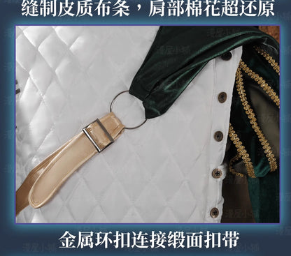 Identity V Knight Cosplay Costume Wig Uniform Richard Sterling Glasses Roy Ramit Halloween Party for Women Men Carnival Cos Prop