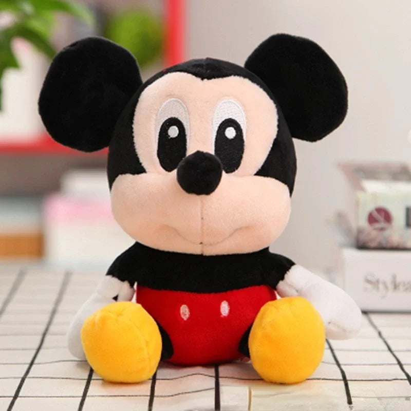 12-20cm Disney Stitch Mickey Minnie Plush Keychain Models Kawaii Cartoon Stuffed Plush Dolls Toys Anime Baby Kids Birthday Gifts