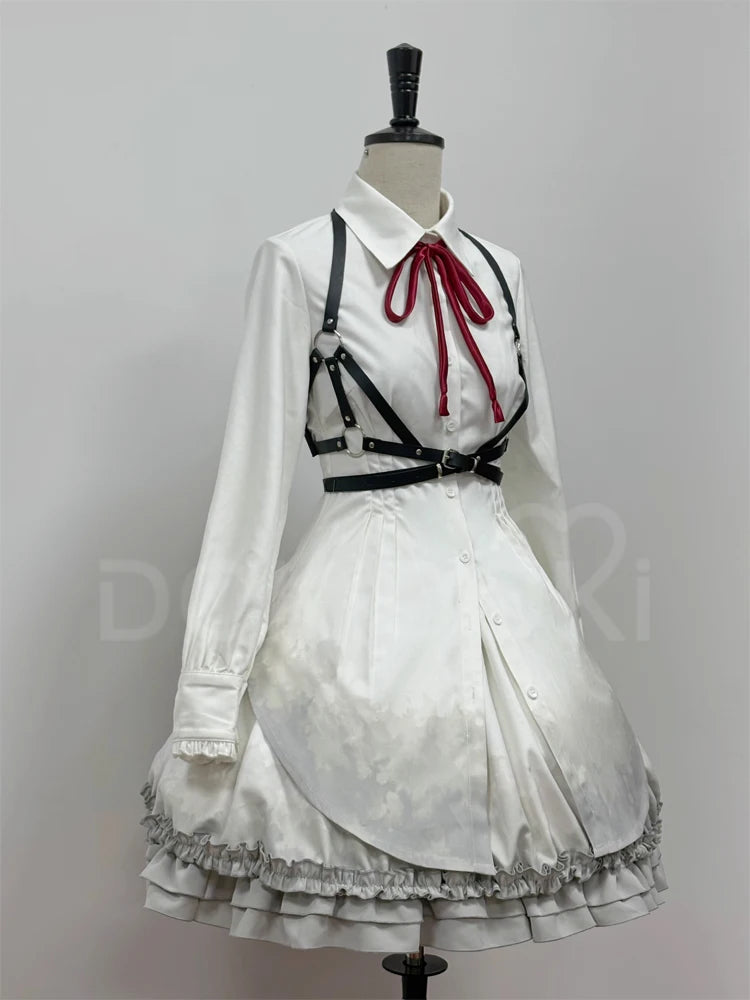 IN STOCK Akiyamaa Mizuki Mikuu Cosplay Costume Game Cosplay【XS-2XL】DokiDoki-R Women White Lolita Dress Mizu5 Cosplay Plus Size