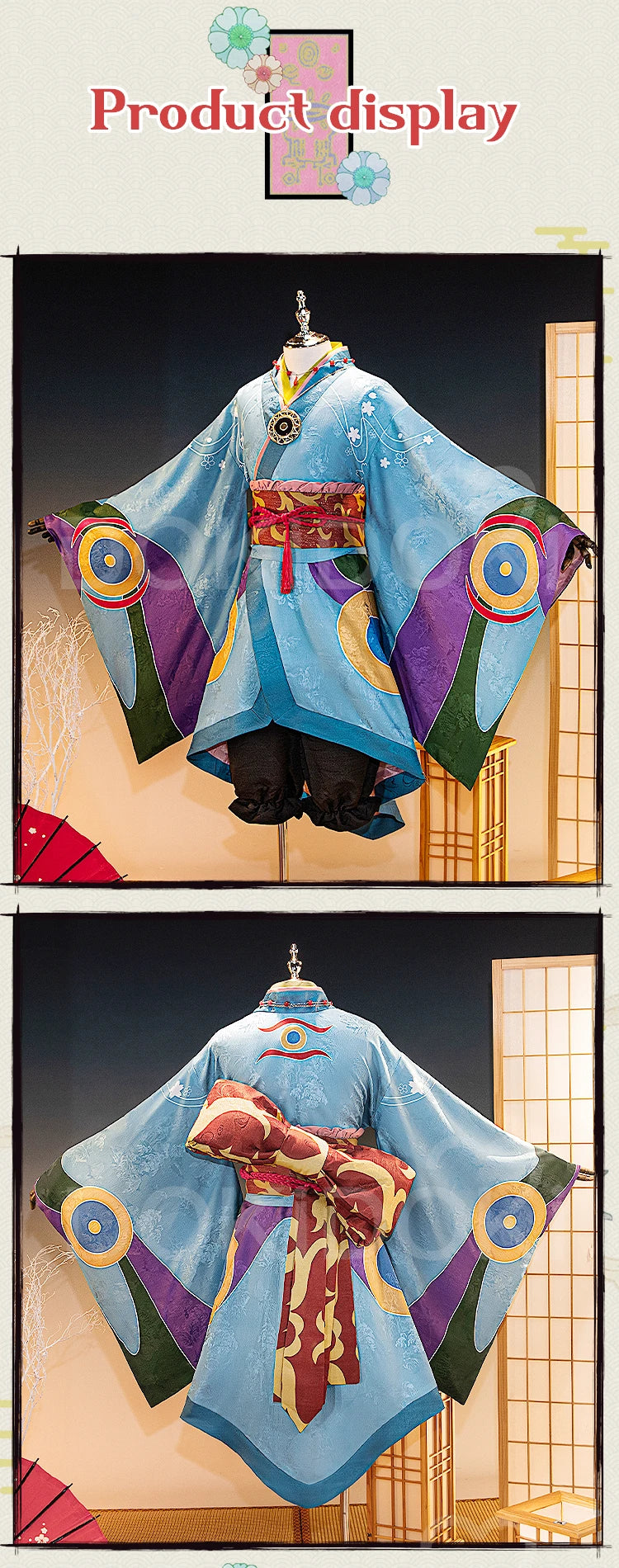 IN STOCK Kusuriuri Cosplay Costume Anime Mononoke【S-3XL】DokiDoki-R Men Kimono Costume Kusuriuri Cosplay Halloween