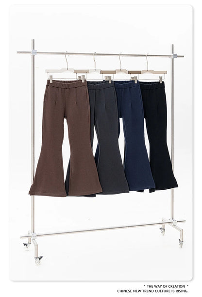 ZODF Women 2025 Autumn Sport Style Flared Pants Girls Female Mousse Muscle Sole Slimming Micro Yoga Trousers HY1095