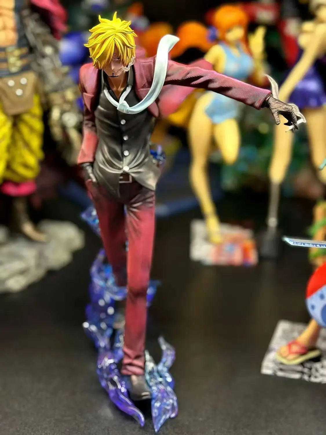 24cm One Piece Sanji Anime Figure Fashion Show Sanji Figurine Pvc Model Statue Doll Decoration Collection Ornaments Toys Gift