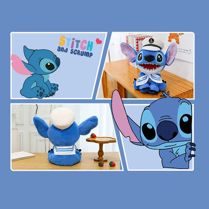 25/30CM Disney Lilo and Stitch Plush Toy Anime Stuffed Kawaii Ornament Navy Soft Stich Doll Plushie Kids Birthday Xmas Gifts
