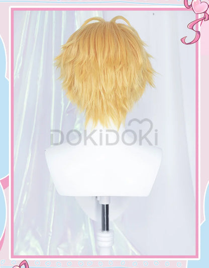 IN STOCK Makimaa Denjii Rezee Wig Anime Cosplay Dokidoki Women 35cm Purple Hair Rezee Cosplay Choker Demon Free Wig Cap