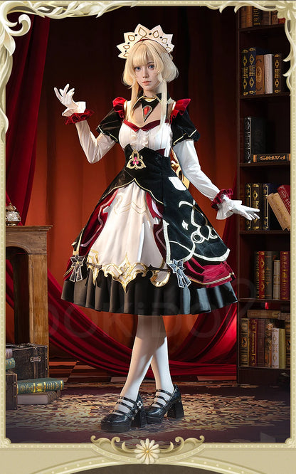 Sandrone Cosplay Costume Game Genshin Impact【S-3XL】DokiDoki-R Fatui Harbinger Sandrone Marionette Maid Halloween Plus Size