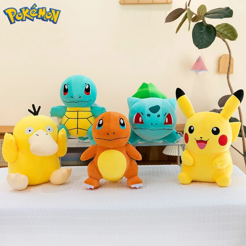 21/31/45CM Pokémon Pikachu Peluche Bulbasaur Psyduck Pokémon Anime Stuffed Animal Kawaii Comfortable Soft Doll Children Toy Gift