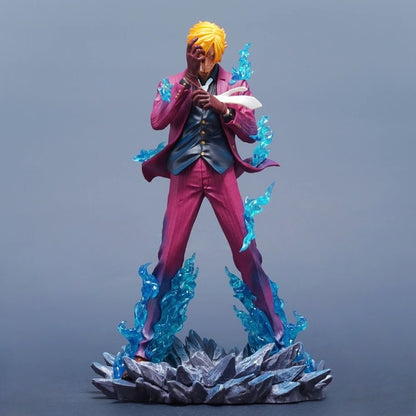 25cm Anime ONE PIECE Sanji PVC Action Figure Statue Desktop Ornament Model Toy Gift