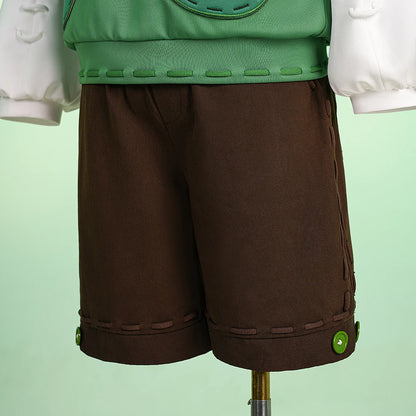 Identity V Fire Investigator LEONARD Cosplay Costume Wig Green Uniform Hat Florian Brand Halloween Party for Women Men Carnival