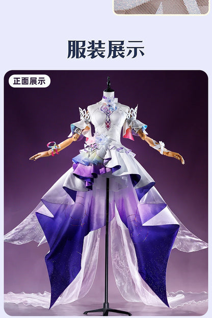 Honkai Star Rail Cyrene Cosplay Costume Wig Dress New Skin Uniform Metal Accessory Elysia Amphoreus Halloween Party Women Girls