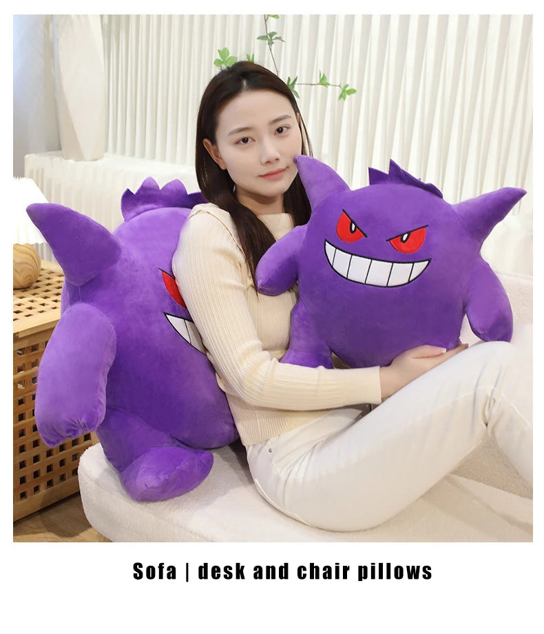 20/40/60cm Gengar Pokemon Anime Plush Toys TAKARA TOMY Cartoon Doll Soft Pokémon Plushie Pillow Stuffed Gift for Children Kawaii