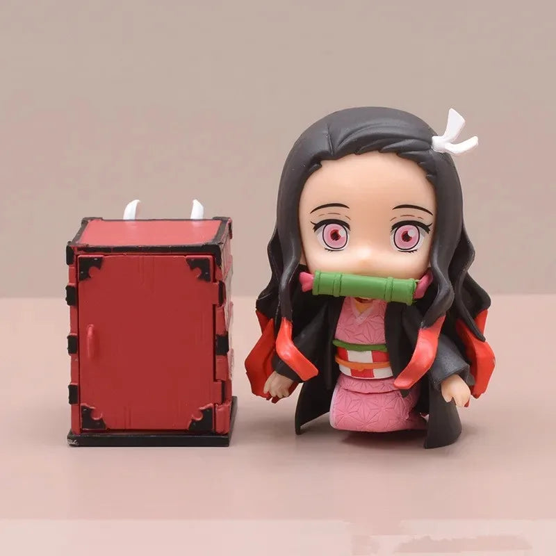 Tomioka Giyuu Anime Demon Slayer:Kimetsu no Yaiba Figurine Tokitou Muichirou Action Figures PVC q-version Collection Model Toys