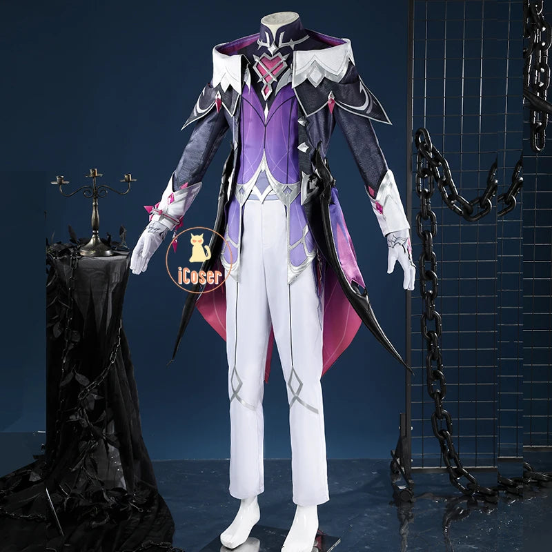 Genshin Impact Durin Cosplay Costume Wig Uniform Headwear Wings Festival Halloween Party for Women Men Girls Role Play Outfit