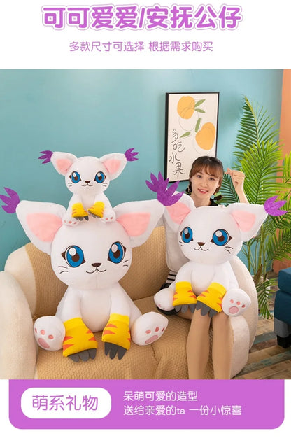 New Digimon Adventure Plush Toys Tailmon Action Figure Cartoon Stuffed Sitting Position Doll Soft Pillow Room Decor Toys Gifts