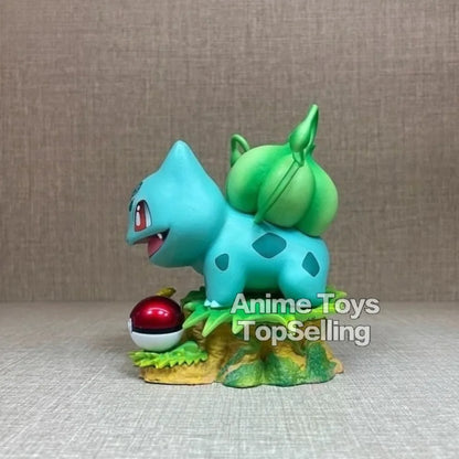 10cm/3.94in Anime Pokemon Figure Bulbasaur Action Figures Pvc Collection Model Toys for Children Gifts