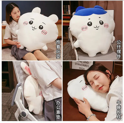 Very Soft Chiikawa Hachiware Usagi Back Cushion Big Size Cuddly Pillow Cartoon Stuffed Anime Sofa Bed Cushion Home Decor Gifts