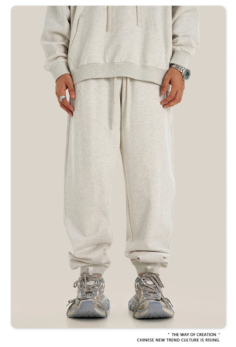 ZODF 2024 Autumn Winter Unisex Solid Sweatpants Heavyweight 440gsm Casual Loose Fit Sport Joggers HY0890