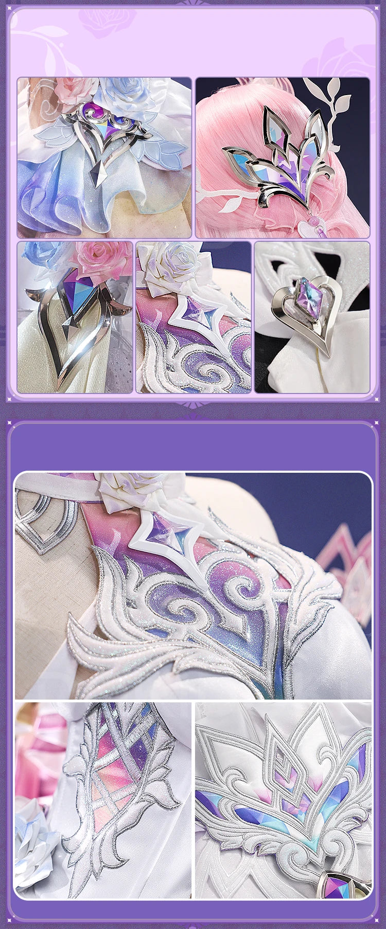 Cyrene Cosplay Costume Game Honkai: Star Rail【S-2XL】DokiDoki-SR HSR Cyrene Women Dress Veil SP Version Cosplay Plus Size