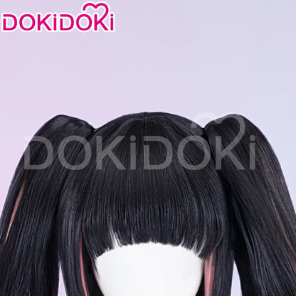 Virtual Idol Cosplay Wig Game Zenless Zone Zero Cosplay DokiDoki Women 40cm Cute Black Pink Short Wig ZZZ Cosplay Free Wig Cap