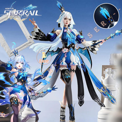 Honkai Star Rail Cerydra Cosplay Costume Wig Dress Uniform Headwear Game Outfit Halloween Party for Women Girls Role Play Props
