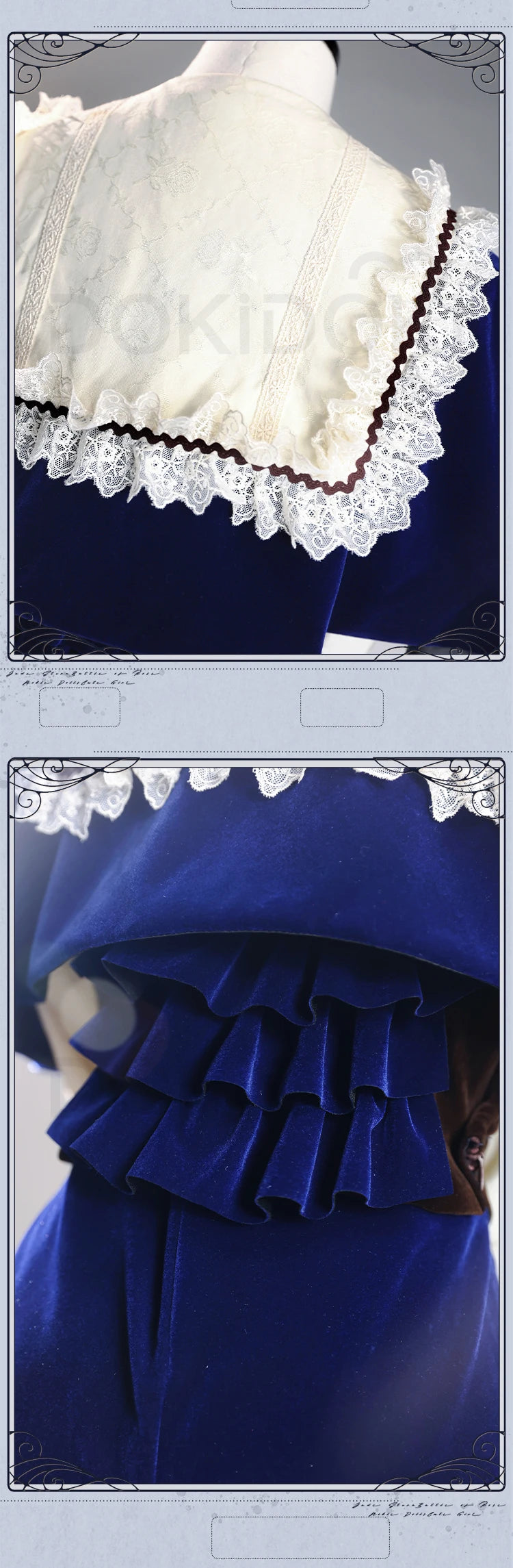 Souseiseki Cosplay Costume Anime Rozen Maiden Cosplay DokiDoki Women Cute Blue Dress Christmas Costume Souseiseki Cosplay