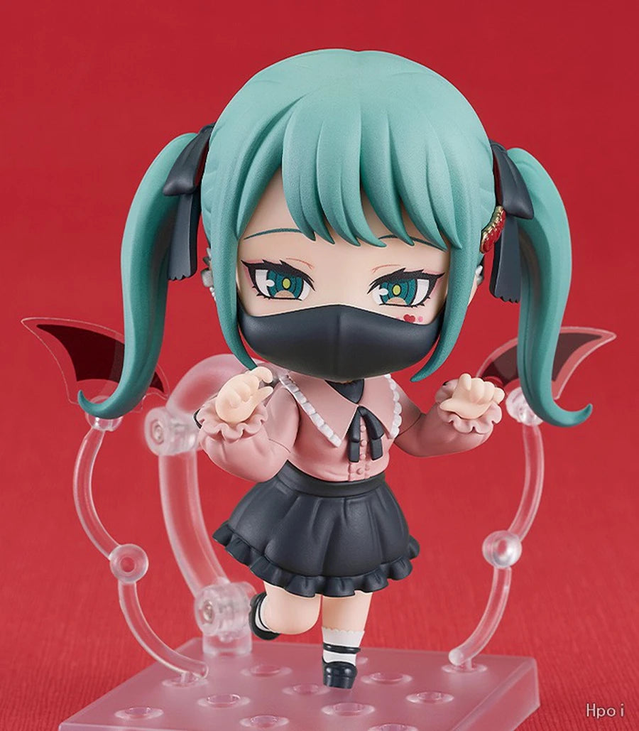 10cm #2239 Hatsune Miku Anime Figure Kawaii The Vampire Hatsune Miku Action Figure Room Decorations PVC Collection Model Toys