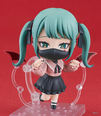 10cm #2239 Hatsune Miku Anime Figure Kawaii The Vampire Hatsune Miku Action Figure Room Decorations PVC Collection Model Toys