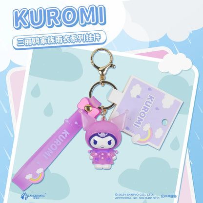 Sanrio Kuromi Pompompurin Mymelody Pochacco Hello Kitty Figure Pendant Keychain Holder Keychain Car Keyring Kids Birthday Gift