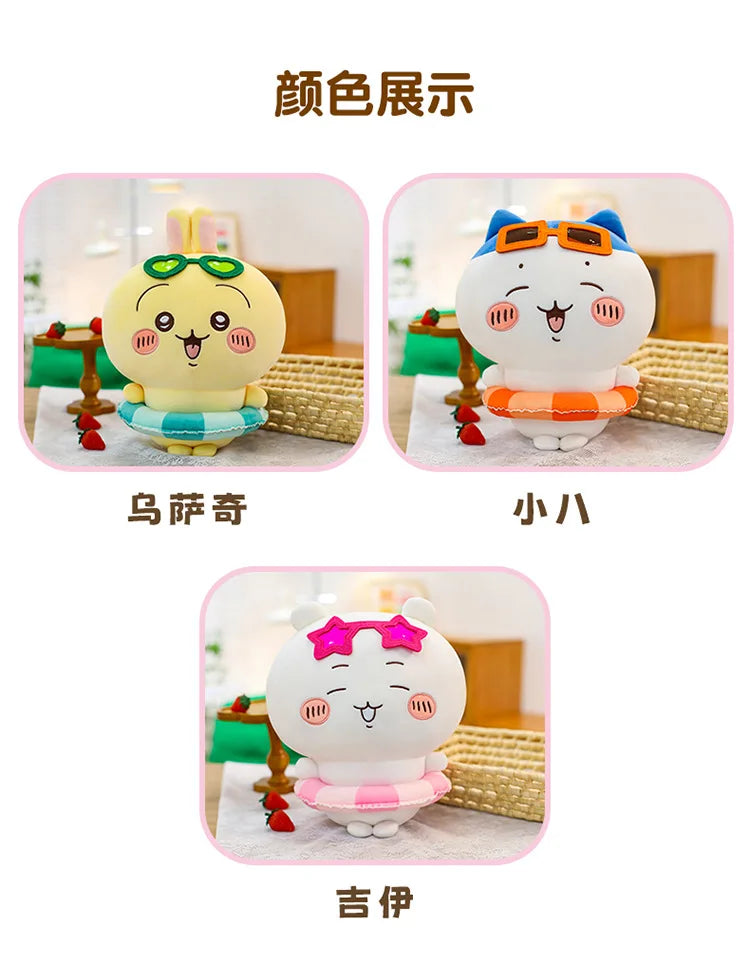 25/35/45cm Big Size Chiikawa Cartoon Anime Plush Stuffed Doll Hachiware Room Decoration Plushies Pillow Ornaments Holiday Gift