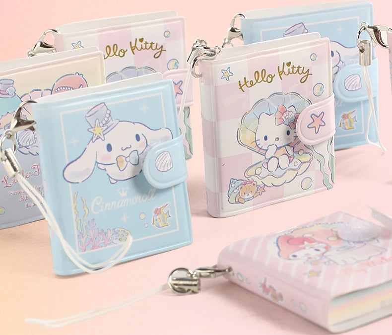 Sanrio Cartoon Mini Notepad Kawaii My Melody Kuromi Cinnamoroll Notebook Portable Pocket Hand Book Stationery Students Supplies