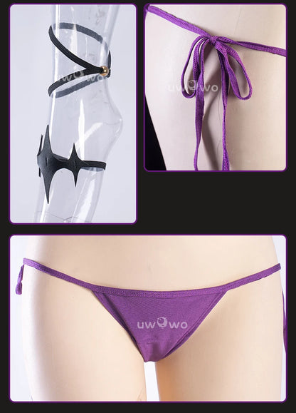 IN STOCK UWOWO C.C. Cosplay Codee Geasss: C.C. CC Purple Cheongsam Cosplay Costume Purple Dress Halloween Costume