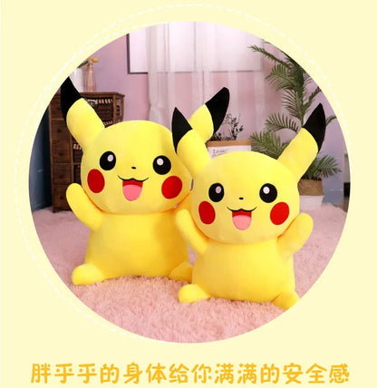 25/45/55/65CM Pokemon Pikachu Plush Doll Japanese Cartoon Animal Stuffed Children's Pikachu  Ornament Cushion Plushies Gift