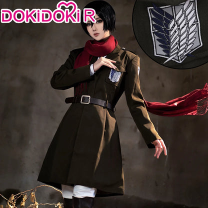 Mikasaa Ackermann Cosplay Costume Anime Cosplay【S-2XL】DokiDoki-R Cosplay Levii/Mikasaa Uniform Plus size