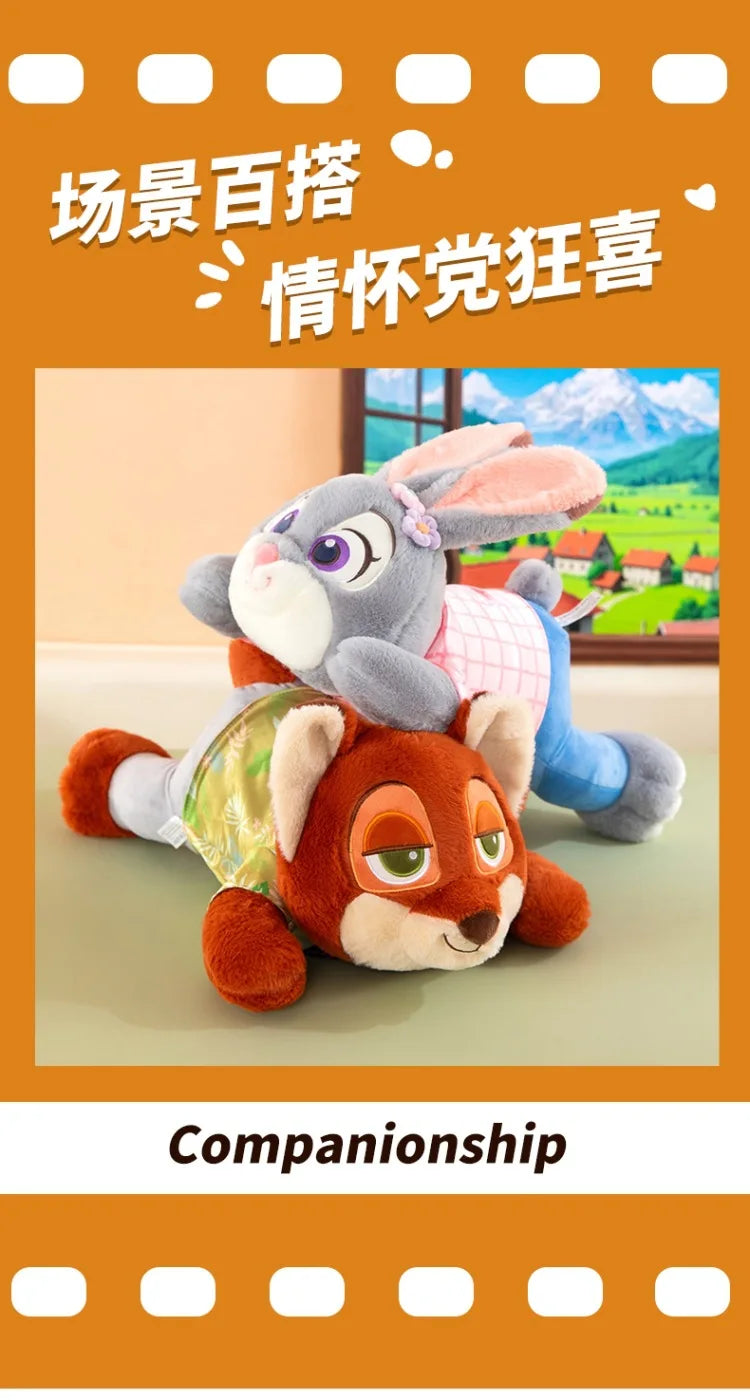 45/60/80cm Big Size Judy Hopps Nick Wilde Anime Plush Stuffed Doll Zootopia Kawaii Peluche Children's Kawaii Pillow Holiday Gift