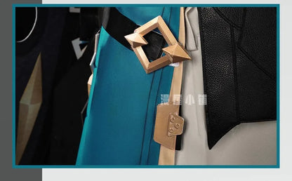 Genshin Impact Varka Cosplay Costume Wig Uniform Knights of Favonius Mondstadt Halloween Party Women Men Girls Role Play Props