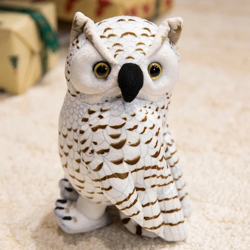 Simulation Owl Plush Toys Soft Stuffed Lifelike Owl Doll Pretty Desktop Pets Funny Children Performance Game Props Birthday Gift