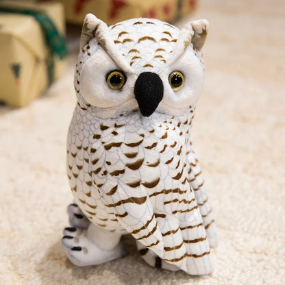 Simulation Owl Plush Toys Soft Stuffed Lifelike Owl Doll Pretty Desktop Pets Funny Children Performance Game Props Birthday Gift