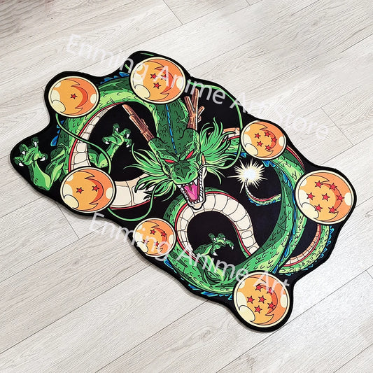 Irregular Rugs Anime Dragon Ball Z Wishing Dragon Goku Super Saiyan 4 Customize Rug Handmade Carpet Area Rug for Home Decor