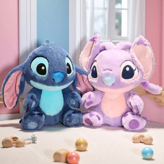 Cute Stitch Plush Toy Soft Lilo & Stitch Purple Angel Stuffed Anime Doll Cartoon Figure Alien Plushies Cuddly Pillow Gifts Girl